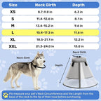 WinWeal Upgraded Soft Dog Cone Collar for Large Medium Dogs After Surgery – Adjustable Transparent Recovery Collar, Breathable Elizabethan E-Collar for Wound Healing & Anti-Licking (L, Grey)
