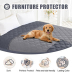 Smiry Waterproof Dog Bed Cover, Reversible Pet Blanket for Sofa Couch | Soft Washable Dog Blanket, Leakproof Couch Cover for Dogs Cats & Furniture Protection, 40x70, Grey/Dark Grey