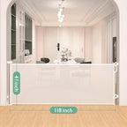 Momcozy Extra Wide Retractable Baby Gate for Large Opening | 41-Inch Tall, Extends to 118-Inch Wide, for Large Openings, Doorways, Hallways, for Dogs and Cats, Indoor/Outdoor Baby Gate