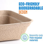 CallieCo Disposable Cat Litter Boxes Jumbo 4 Pack Leak Resistant | Portable, Biodegradable, Travel Friendly, Sturdy, Easy-Grip Rim, Cat Tray Liners