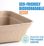 CallieCo Disposable Cat Litter Boxes Jumbo 8 Pack Leak Resistant | Portable, Biodegradable, Travel Friendly, Sturdy, Easy-Grip Rim, Cat Tray Liners