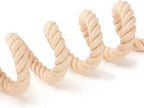 Mile High Life Dog Leash Braided Cotton Rope with Leather-Reinforced Ends | Rust-proof 360° swivel clasp, Heavy-duty for medium/large dogs. Great for weddings, daily walks (4 FT, 1/2", Light Brown)