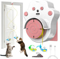 Interactive Cat Toys for Indoor Cats, Automatic Flying Bird & Mouse | Chase Exercise Enrichment Stimulation, USB Large-capacity Rechargeable Electric Door Hanging Toy for Bored Kitten & Adult Cat