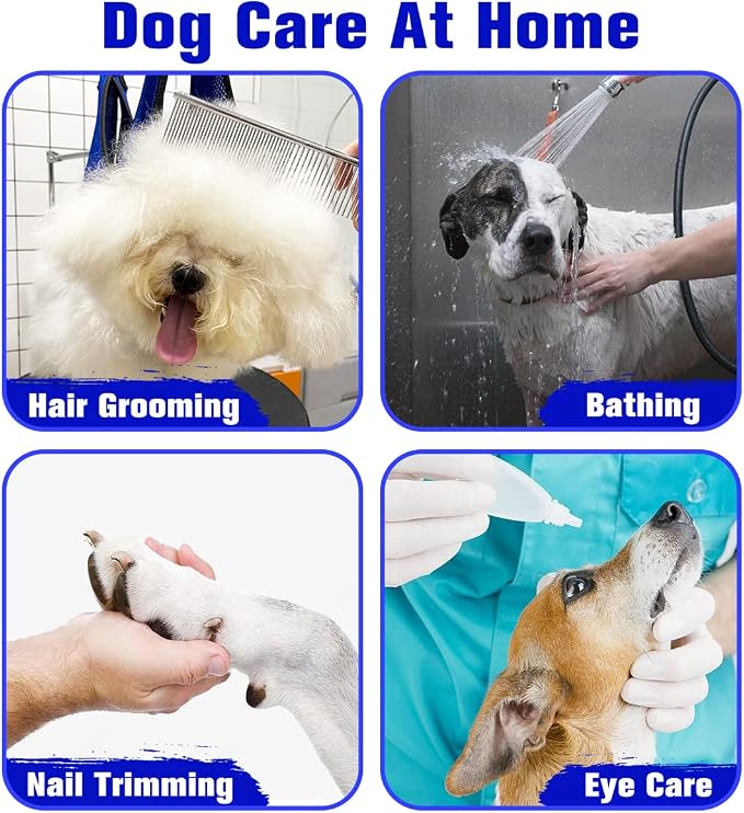 Pet Dog Grooming Hammock for Nail Trimming,Dog Restraint Hanging Harness for Nail Clipping,Dog Grooming Sling for Large Dogs with Nail Clippers/Nail File/Pet Comb,Claw Care(XXL for 90lb)