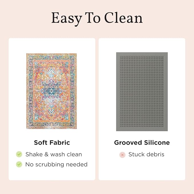 Lovewag Cat Litter Mat, Litter Box Mat, Bohemian Jewel, 16x24, 2 Pack | Washable litter mat cover, kitty litter mat & cat mat for litter box, litter trapping mat, prevents tracking, multi-cat