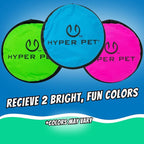 Hyper Pet Flippy Flopper Flying Disc Soft Dog Toy 9 Inch, Floats, 2 Pack | Safe on teeth for all breeds, stays on the water surface for pool and lake fetch games, colors may vary with every order