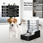 RIZZARI 8L Auto Dog Water Dispenser with Leak-Proof -Dog Water Bowls | Food-Grade Materials,Stable Base, Fresh Water Supply,Low Maintenance,Fits Multiple Pets,Home & Apartment Ready