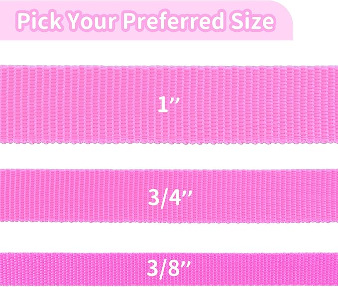 HIKISS Long Dog Leash Obedience Recall Training Agility Lead with Thickening Material for Large Dog - 15ft 20ft 30ft 50ft 100ft Training Leash(Pink 30ft)