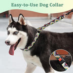 Mayerzon No Pull Dog Prong Collar Martingale, Personalized Pinch Collar | Anti Pull Collar with Buckle for Large Medium Small Dogs, Safe for Walking Training, Festivals(Vintage, L)