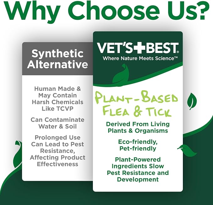 Vet's Best Waterless Flea & Tick Bath for Dogs, Essential Oil Spray, 8 oz | Waterless Flea & Tick Bath, Essential Oil Formula, Kills Pests on Contact, No-Rinse Dry Shampoo Spray, Made in USA