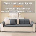 Velvet Washable Dog Couch Cover, Non-Slip Waterproof Pet Sofa Protector for 2-3-Cushion Sectional, L-Shaped Sofa & Loveseat, Machine Washable(1PC/27.6"x70.9",Dark Grey)