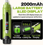 Whisper-Quiet Dog Nail Grinder 50%More Power for Sensitive Dogs,Cat | 6-Speed Pet Nail Trimmer with LED Display & 4 LED Lights, 3 Grinding Bits, No Over-Cutting,Stress-Free Grooming for All Pets