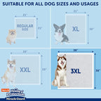 Hartz Miracle Guard Dog and Puppy Dog Pads Max Absorbency 24 Hour Use Odor Eliminating No Leaks, 3XL Size 20 Count