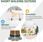 PUPTECK Anti Slip Dog Socks, Shoes with Grippers to Prevent Licking Hardwood Floors Traction, Rubber Boots & Paw Protectors, Senior Dogs Booties Deep Green