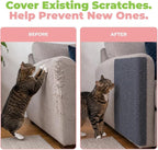 Catify Peel & Stick Cat Scratching Mat - Gray, L:78" | 78" x 15", Self-Adhesive Scratch Carpet, Furniture Protector for Couch, Sofa, Wall & Door, Indoor Kittens & Cats