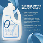 Zero Odor Multi-Purpose Odor Eliminator, Fabric & Room Deodorizer, 2-Pack | Refill Bottle, Odor Eliminator for Hotel, Bathroom, Basement, Trash & Upholstery - Sprayer not Included, 64 OZ Each