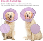 AOFITEE Soft Dog Cone, Adjustable Cones for Dogs After Surgery, Comfy Dog Cone Collar Alternative to Stop Licking, Elizabethan Recovery Collar for Large Dogs(Purple,Large)