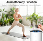 2 Pack Air Purifiers for Bedroom Home, Cobectal Air Cleaner with HEPA 3-in-1 Filter for Room up to 1050 ft², Sleep Mode & Aroma Function, Portable Air Purifiers for Office, Dorm, RVs, White