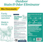 Eco Strong Outdoor Odor Eliminator | Outside Dog Urine Enzyme Cleaner – Powerful Pet, Cat, Animal Scent Deodorizer | Professional Strength for Yard, Turf, Kennels, Patios, Decks (Gallon with Sprayer)