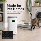 Provirtec Pet Air Purifier for Home with 2 Washable Pre-Filters, H13 HEPA | For pet homes: 360° intake, 1-Year Filter, 1800 sq ft, tested pet hair and odor reduction, PM2.5 Auto and 23 dB Sleep