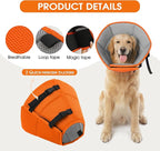 Dog Cone Collar After Surgery for Large Dogs, Adjustable Soft Cone for Dogs to Stop Licking, Professional Elizabethan Collar for Pet, Recovery Cones for Wound Healing & Hot Spots