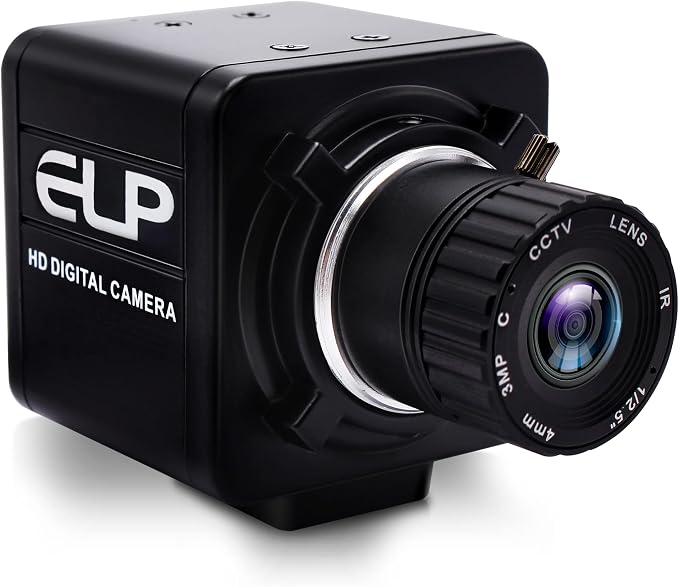 ELP USB Camera Manual Zoom 4mm Lens Prototype Camera 2Megapixel 1080p Webcam Cmos OV2710 Webcamera High fps 100fps Web Cam Security Surveillance Dog Pet Baby Video Monitoring USB Cameras for Most OS