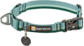 Ruffwear, Web Reaction Dog Collar, Escape-Proof Security Buckle, Adjustable Anti-Slip Martingale Collar with Durable Nylon Tubelok Webbing & Silent ID Attachment, River Rock Green, 20"-23"