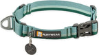 Ruffwear, Web Reaction Dog Collar, Escape-Proof Security Buckle, Adjustable Anti-Slip Martingale Collar with Durable Nylon Tubelok Webbing & Silent ID Attachment, River Rock Green, 23"-26"