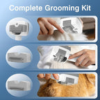 Dog Grooming Vacuum, 13000Pa & 2L Dust Cup & <55dB, 5-in-1 Self-Cleaning Pet Hair Vacuum with Spray Brush for Shedding, Quiet Deshedding Kit for Dogs Cats