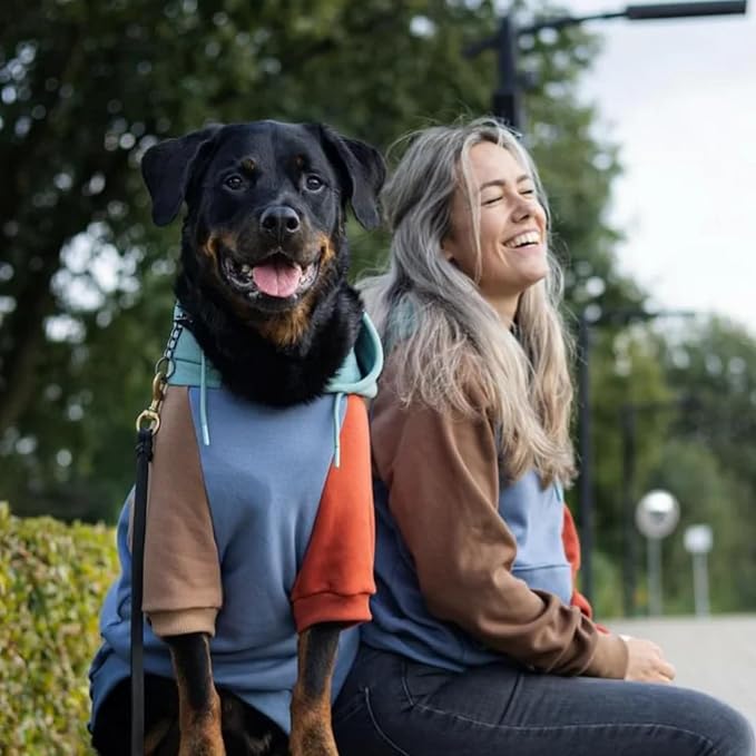 Spark Paws Dog Hoodie – Premium Dog Sweater for Small, Medium, and Large Dogs | Warm Outfits for French Bulldogs, Pitbull, Puppy, Winter Jacket Alternative - Alpine - M