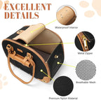 Dog Carrier Purse, Pet Carrier, Foldable Waterproof Premium Nylon Pet Travel Portable Bag Carrier for Cat and Small Dog Home/Outdoor Small Black