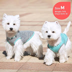 KYEESE 2 Pack Dog Shirts Sun Protection Quick Dry Soft Stretchy Pet T-Shirts with Reflective Label Tank Top Sleeveless Cat Vest Dog Clothes for Small Dogs, Small, Grey+Blue