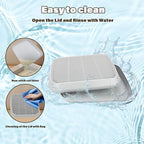 Cat Ramp for Litter Box, Anti-Tracking Cat Litter Trapper, Grey | Litter Box Step for Kittens & Senior Cats, 0.2-in Filter Holes, Non-Slip Base, Easy-Rinse ABS, Fits Most Litter Boxes