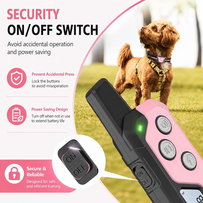 Shock Collar for Dogs, Dog Training Collar with Remote Control for 2 Dogs, 3 Training Modes with Beep, Vibration and Satic, Waterproof, Rechargeable for Large Medium