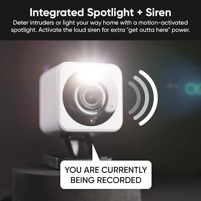 WYZE Cam v4 (Latest Model), 2.5K AI Security Camera, Indoor/Outdoor Cameras for Home Security, Baby Monitor & Pet Camera, Color Night Vision, No Subscription Required (2 Pack)