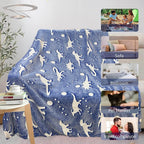 Personalized Dinosaur Glow in The Dark Blanket for Kids, Toddler, Soft Fleece, 50"x 60" Birthday - Image 6