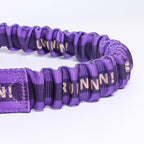 Hands Free Dog Leash, Heavy Duty with Waist Belt & Storage Pouch, Strong Pull Control, Two Handles Bungee for Running & Walking, Big & Medium Dogs, Purple