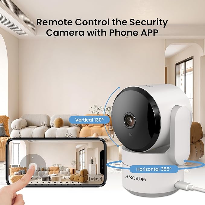 Home Security Cameras, Alexa Camera for Baby/Elderly/Dog/Cat Monitoring | AI Smart Detection & Alarm, 2-way Audio, Night Vision, 2.4G WiFi Control, Cloud & SD Card Storage, Alexa Assistant, 4 Pack