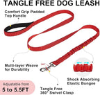 BEAUTYZOO No Pull Dog Harness Medium Sized Dog, Breathable Mesh Padded Dog Harness and Leash Set, Adjustable Reflective Escape Proof Dog Vest Harnessss Quick Fit for Training Walking, Red M