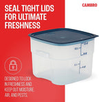Cambro FreshPro 12 Quart (QT) Food Storage Container with Lid (Restaurant Grade) - for Food Prep, Commercial Kitchen, Pet and Dog Food Container (Translucent)