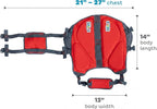 Outward Hound Dawson Swim Red Dog Life Jacket, Medium