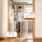 51-inch Extra Tall Pet Gate for Cats & Dogs,White | Fits widths of 31.5-42.5“,Extra Tall Design, Pressure/Screw mounted, Suitable for stairs and doorways