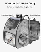 Expandable Cat Backpack Carrier for Small Cats/Dogs Airline Approved | Pet Carrier Backpack with Large Space/Breathable Mesh/Anti-Collapse,for Travel/ Hiking/Camping/Vet, Up to 18 lbs