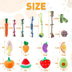 MRSOHRET 18 Pack Dog Toys Puppy Teething Toys, Puppy Essentials Chew Toy Bundle with Squeaky Toy and Interactive Rope for Small Dogs to Keep Them Busy