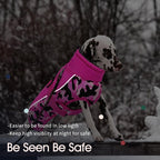IECOii Extra Warm Dog Coat - Reflective Adjustable Jacket with Buckle & Fleece Turtleneck for Small to Extra Large Dogs