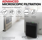 Honeywell HEPA Air Purifier for Home and Large 1700 ft² Rooms, Black | Powerful HEPA Filtration, Air Quality Monitor, Turbo and Auto Mode, Reduces Allergens, Dust, Pollen, Pet Dander, Odors, Smoke