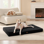 EHEYCIGA Washable Dog Crate Bed for Medium Dogs, 30x20Inch, Black | High Density Egg Crate Foam, Orthopedic Memory Foam, Removable Easy Clean Cover, Non-Slip Bottom, Fits Crate, Floor and Sofa