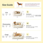 Bedsure Washable Dog Beds Large Sized Dog Bubble Fleece,35in Camel Brown | Cute Pet Bed,Fluffy Cuddler Pet Couch,Neck-Friendly Bolster,Non-Slip Bottom,Machine Washable Removable Cover ,Up to 50 lbs