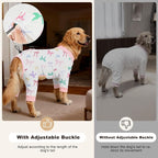 Bienbee Dog Pajamas, 4 Pack Adjustable Onesies for Small to Large Dogs S | Dog Shedding Suit with Soft Fabric, Breathable & Stretchy, and Adjustable Back Length for Sleeping Lounging and Daily Use