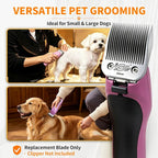 Size 5/8HT Detachable Pet Grooming Clipper Blade with Ceramic Cutter, 16mm 5/8 Inch Cut Length, Silver, Compatible with Andis, Oster A5, Wahl KM10, 1 Pack
